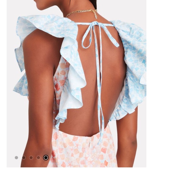 RIXO Kai Mini Shell Printed Dress - Picture 6 of 8